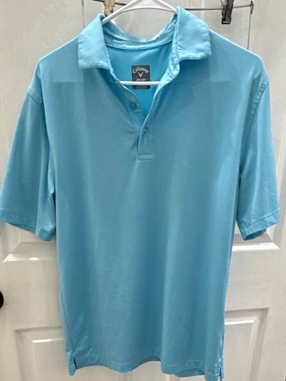 Callaway Opti-Dri Men's M Regular Fit Striped Moisture Wicking Golf Polo Logo